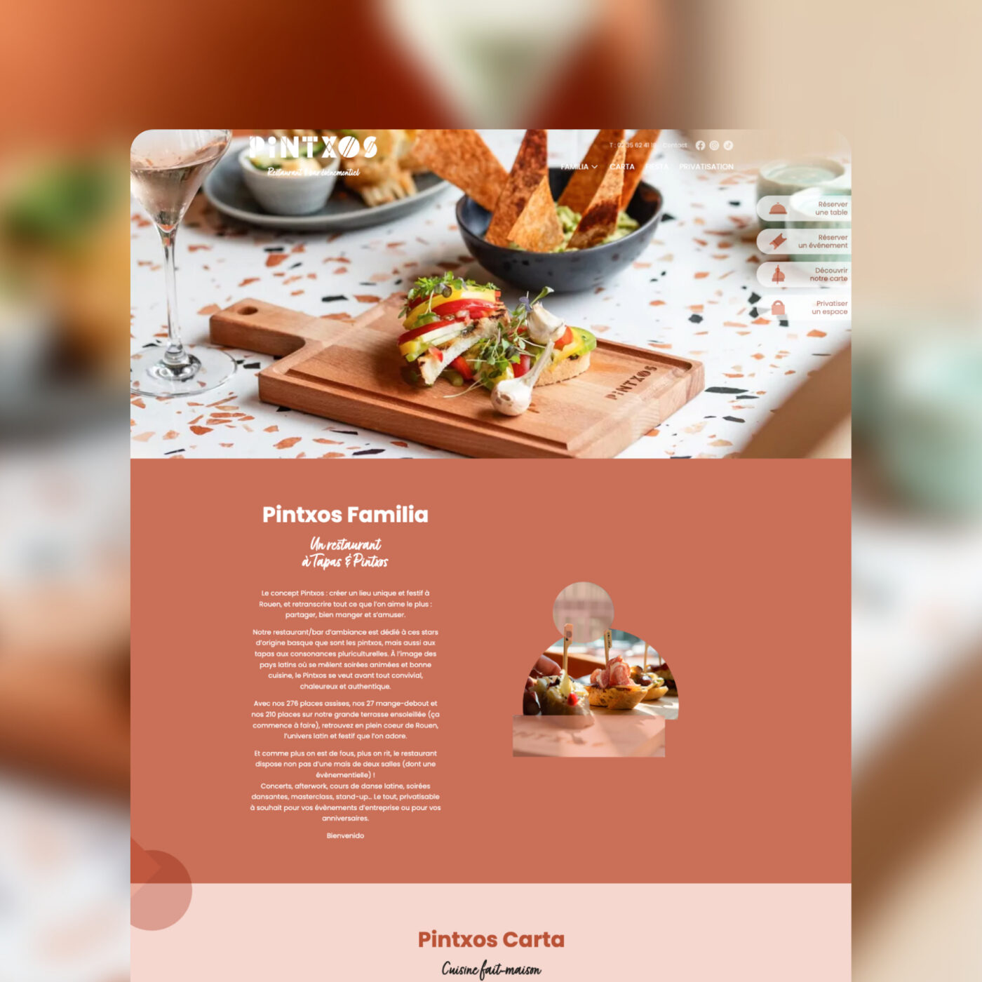 Création du site internet WordPress de Pintxos