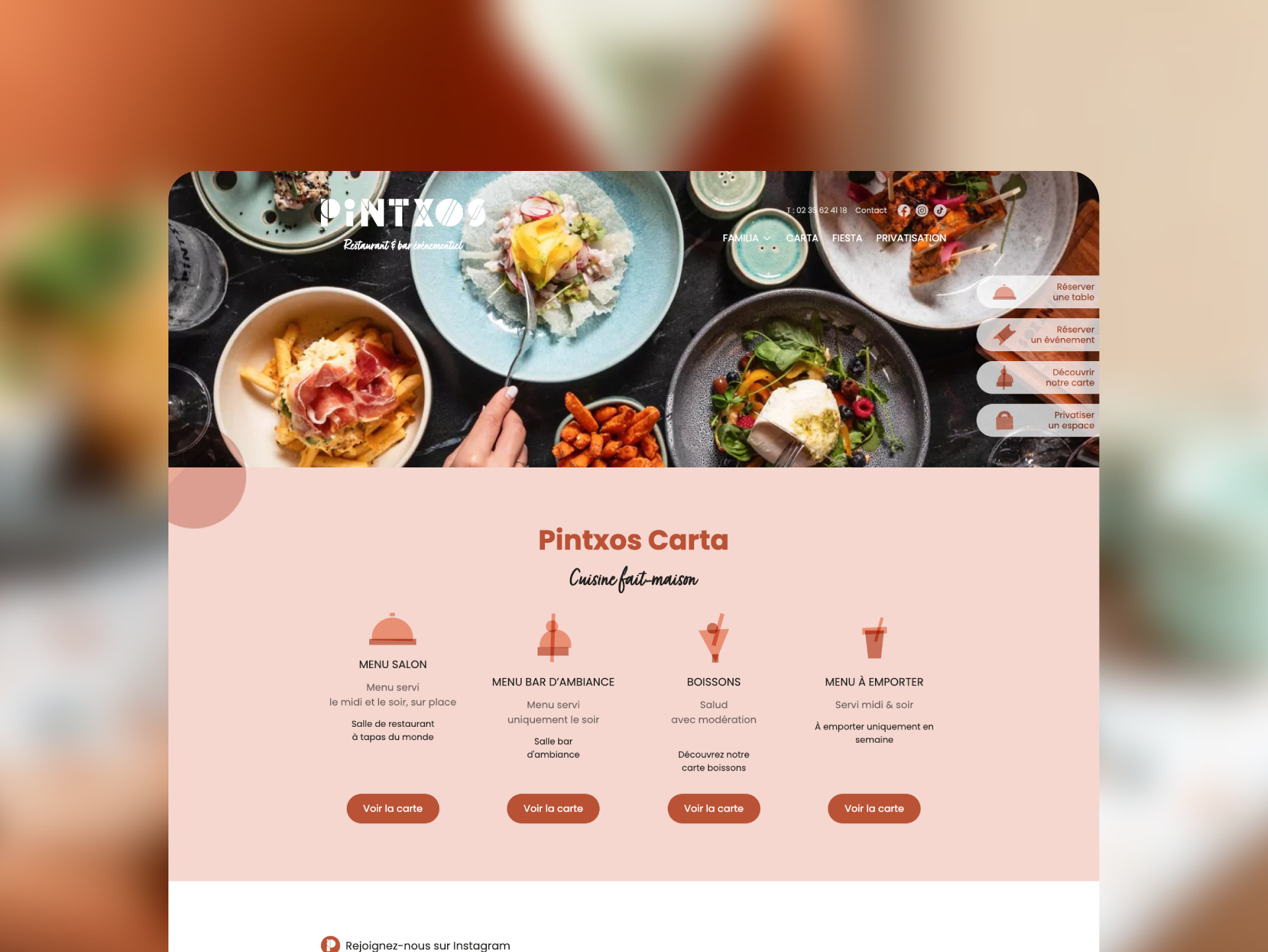 Création du site internet WordPress de Pintxos