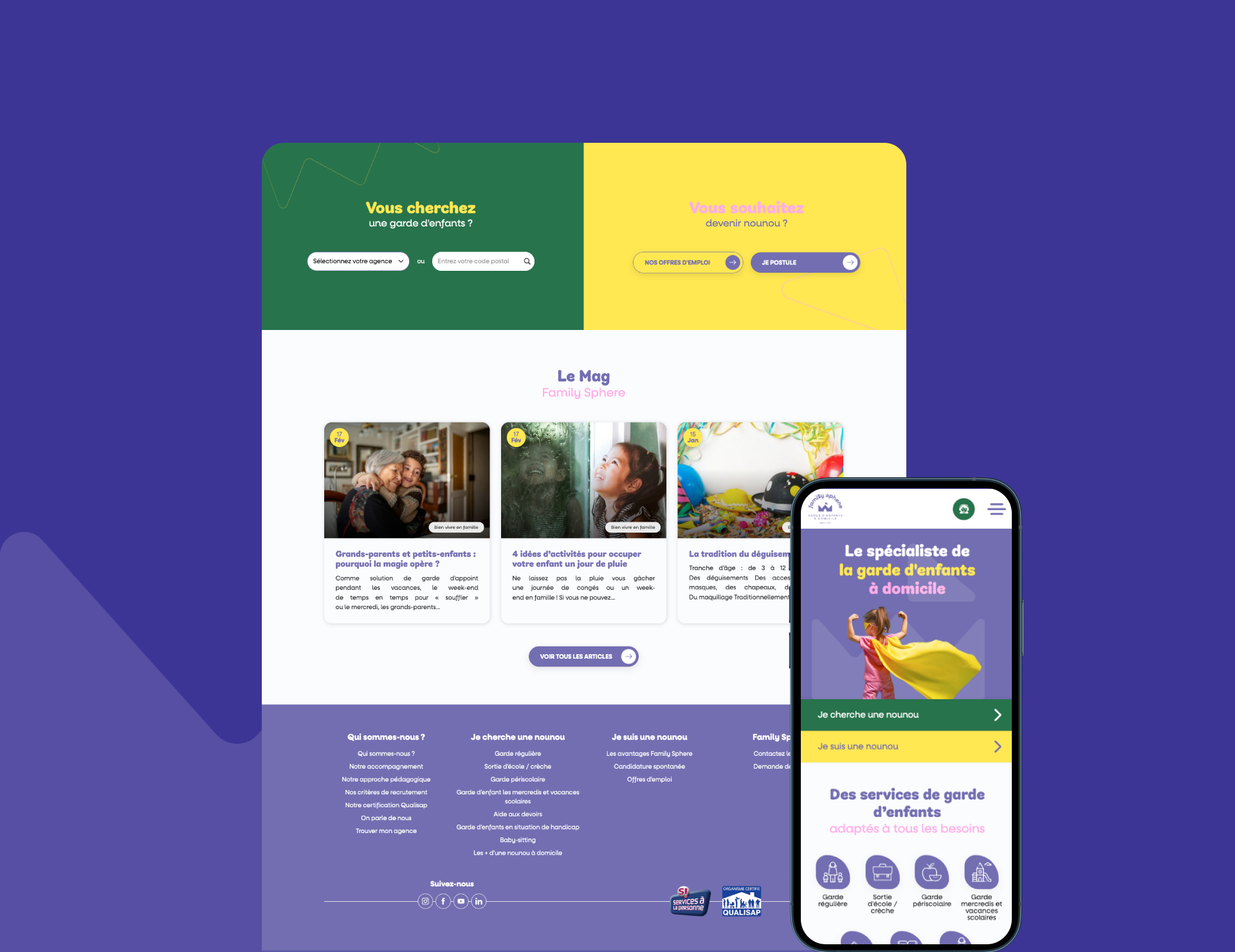 Création du site internet WordPress de Family Sphere