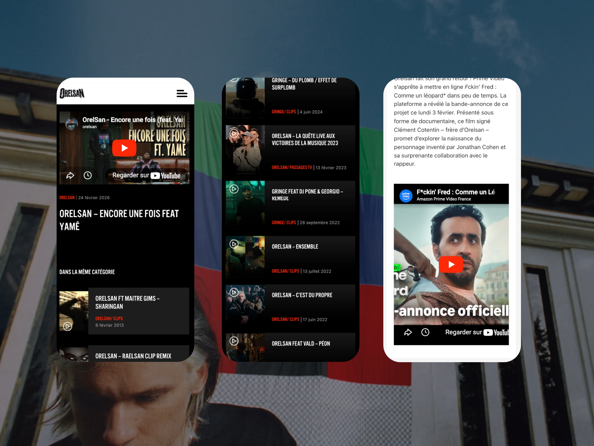 Création du site internet WordPress de Orelsan