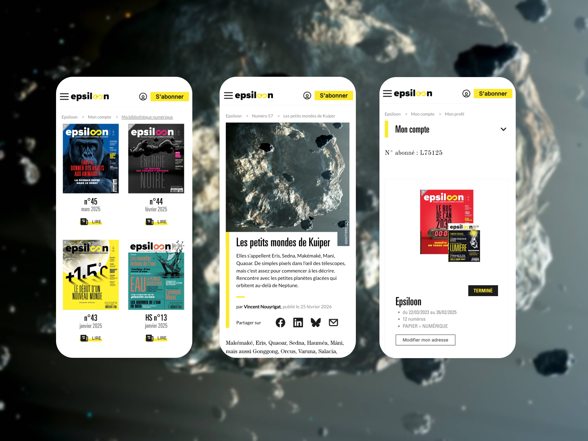 Création du site internet de Epsiloon